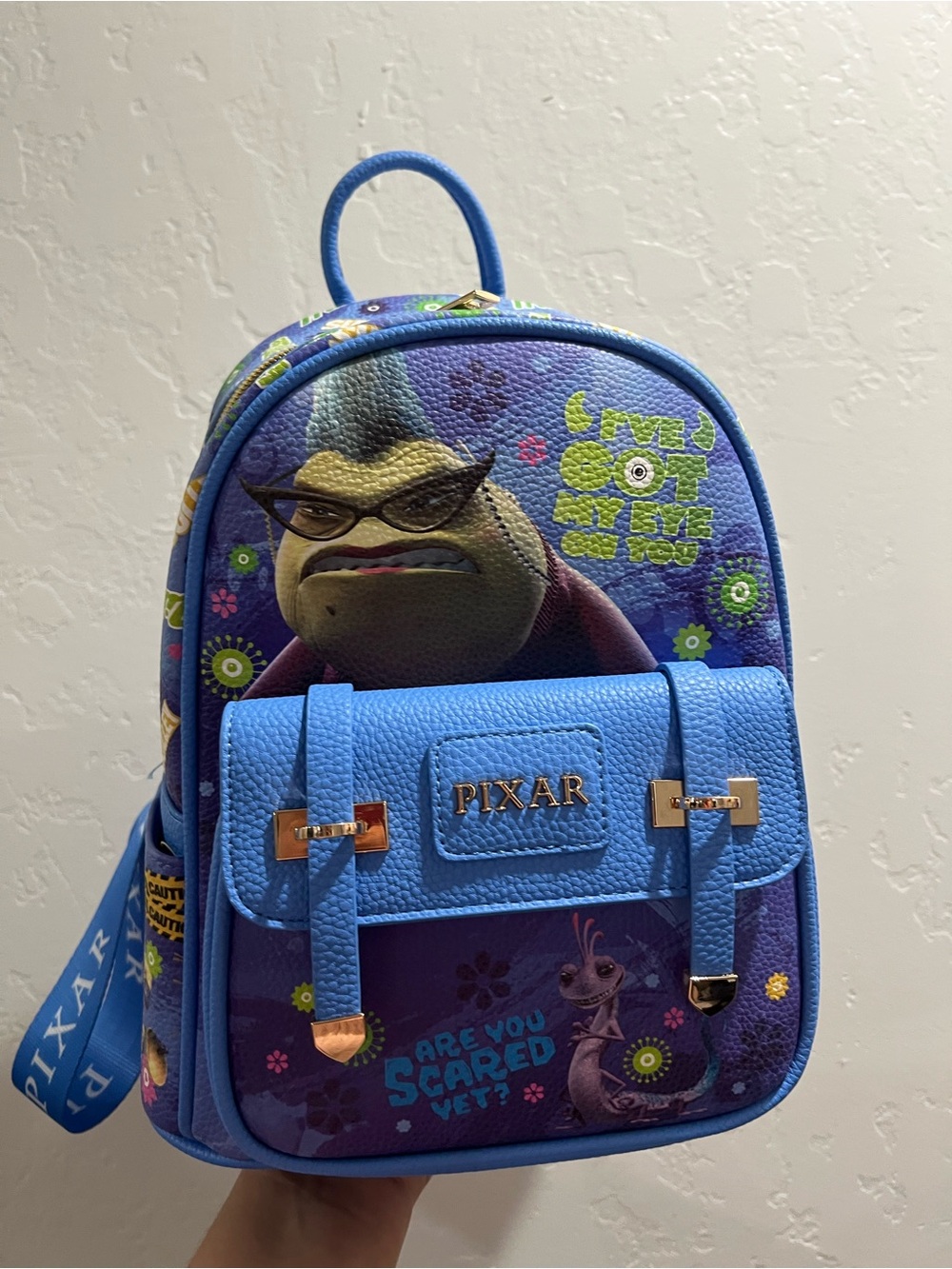 Pixar Monsters Inc Kids Blue Backpack